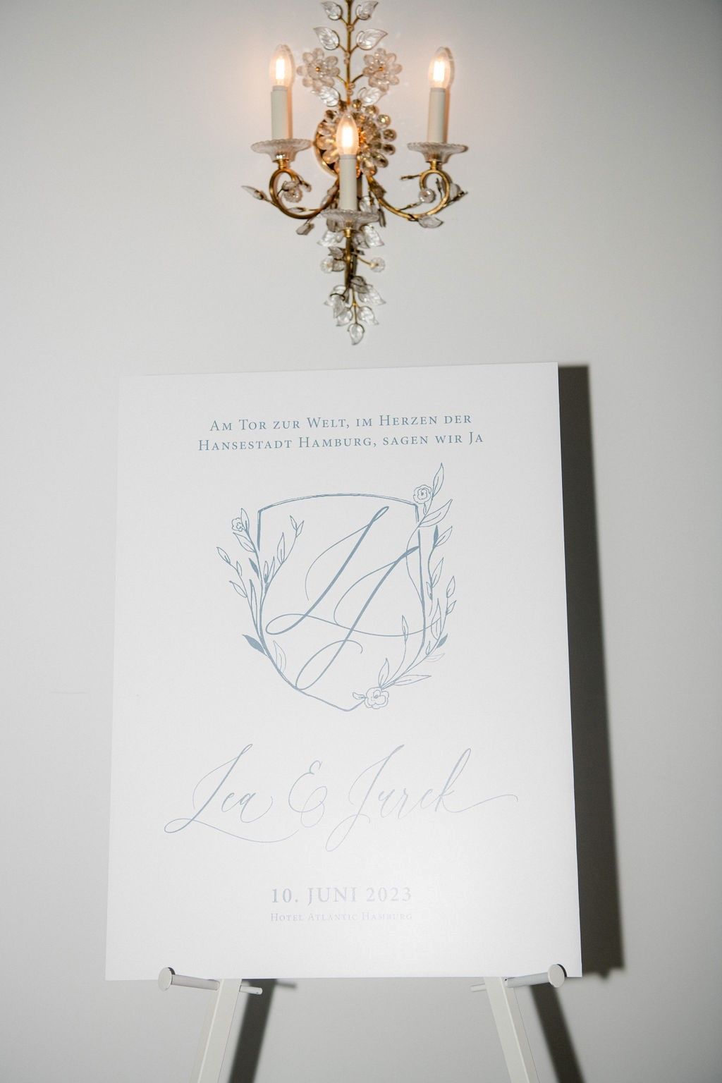 Welcome Sign der Hochzeit von Lea und Jurek
